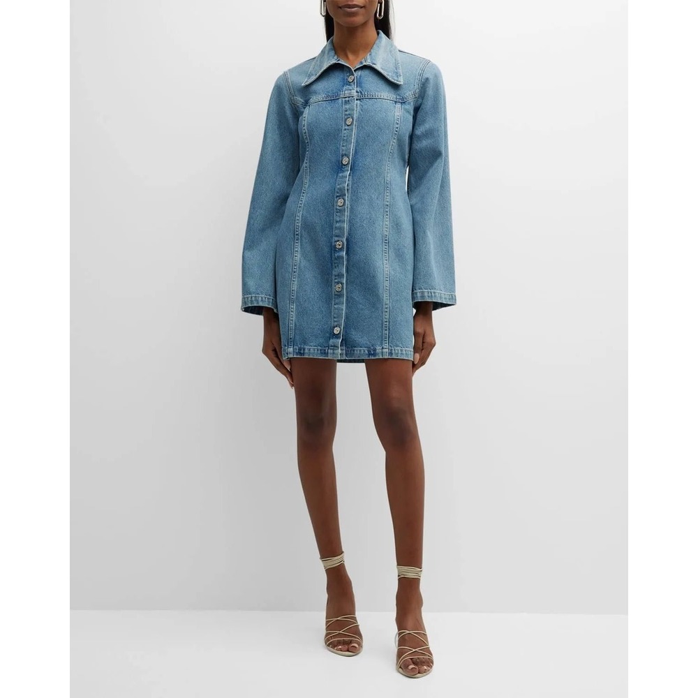 Citizens of Humanity Blue Denim‎ Mini Dress Long Sleeve Organic Cotton XS